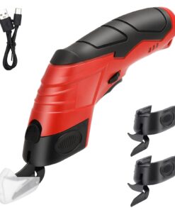 Cordless Electric Scissors 4 2V Rechargeable with 3 Blades Safety Lock for Fabric Cardboard Carpet