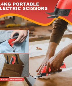 Alternative view of Cordless Electric Scissors 4 2V Rechargeable with 3 Blades Safety Lock for Fabric Cardboard Carpet