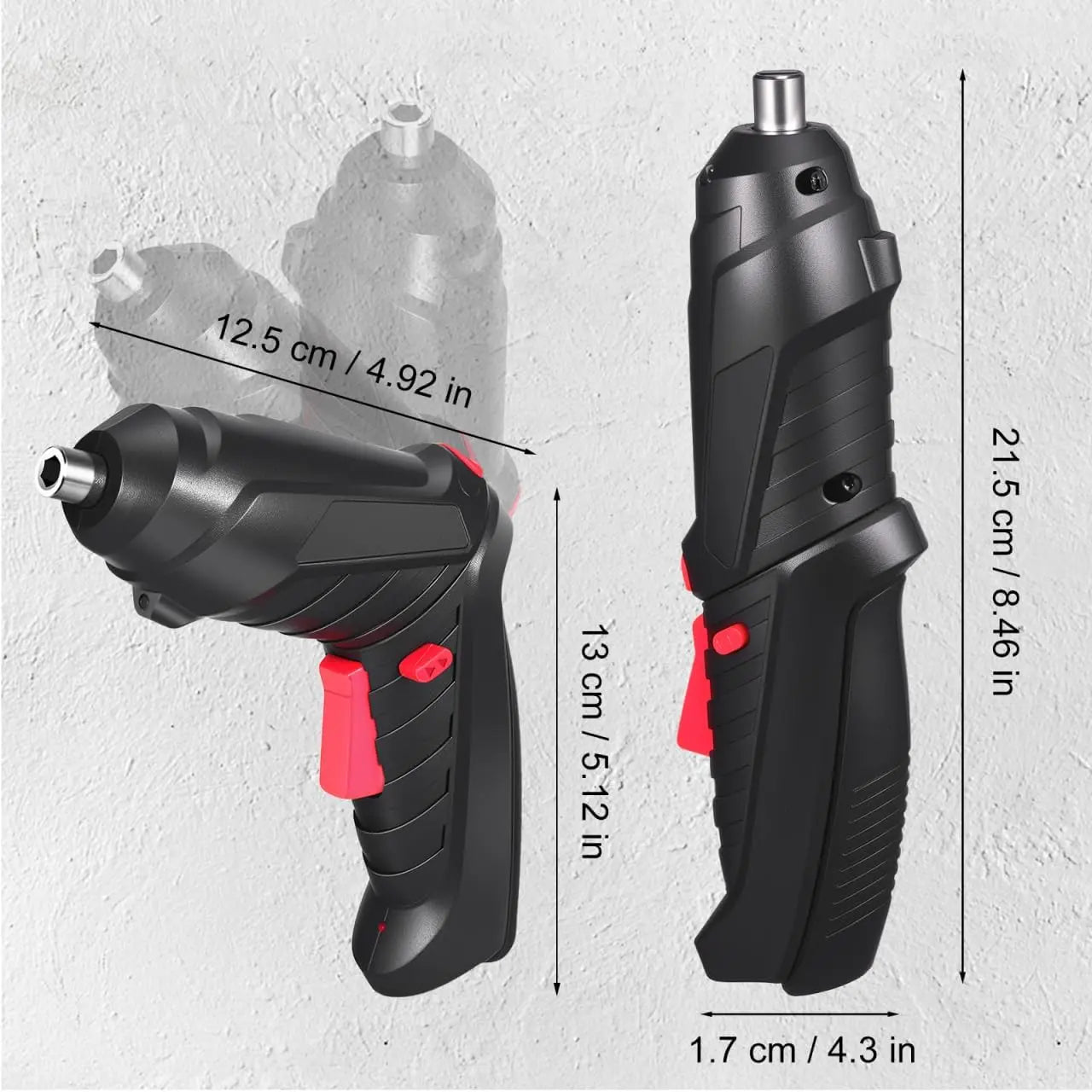 Cordless Rechargeable Screwdriver Set Compact Electric Drill with LED Light - Image 3